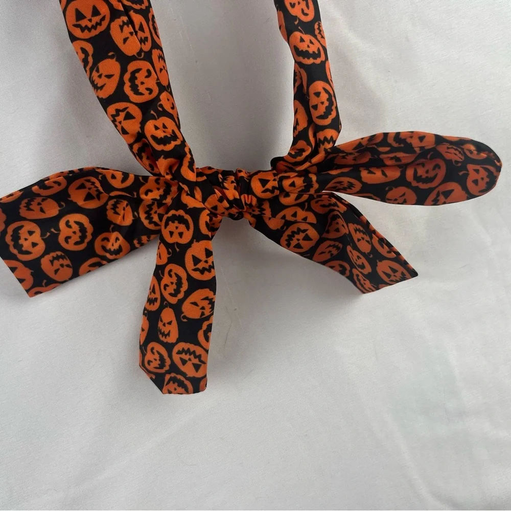 Orange Pumpkin Patterned Headband